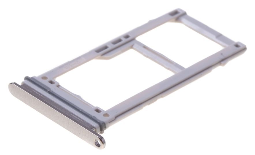 SIM card holder Samsung S10e/S10/S10+ DUAL Valge/Hõbedane original (used Grade A)