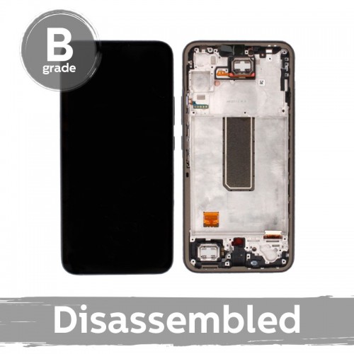 LCD ekraan ühilduv Samsung A346 A34 5G raamiga / Violet / (9/10 kasutatud)