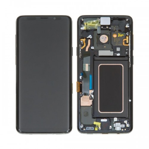 LCD ekraan ühilduv Samsung G965 S9 Plus raamiga / Midnight Black / HQ