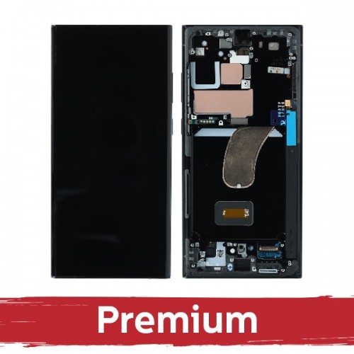 LCD ekraan ühilduv Samsung S918 S23 Ultra raamiga / Cream / OEM