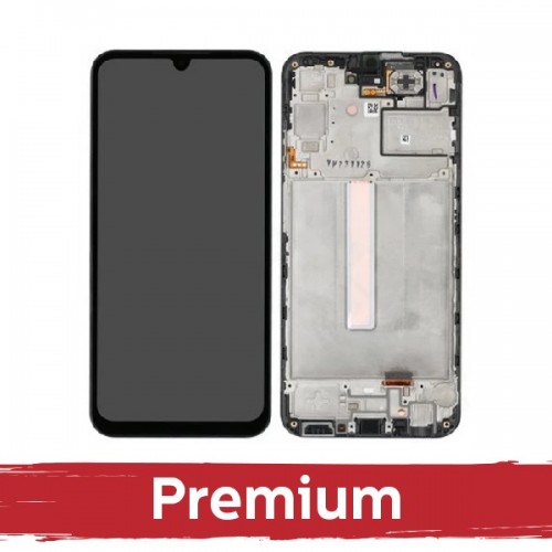 LCD ekraan ühilduv Samsung A256 A25 5G must raamiga OEM