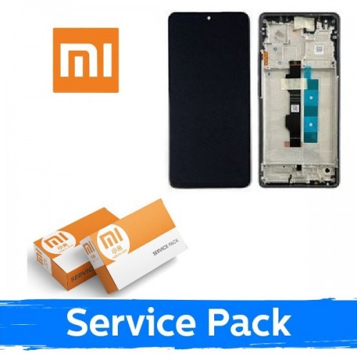 LCD ekraan ühilduv Xiaomi Poco M6 Pro 4G / Redmi Note 13 Pro 4G raamiga / lilla / (Service Pack)