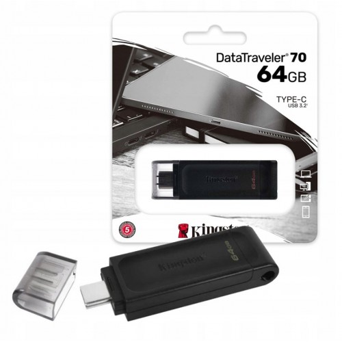 USB-C mälupulk Kingston "DT70" 64GB USB3.2 / 100% originaal /
