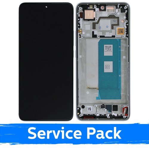 LCD ekraan ühilduv Xiaomi Poco F5 Pro 5G raamiga / valge / (Service Pack)