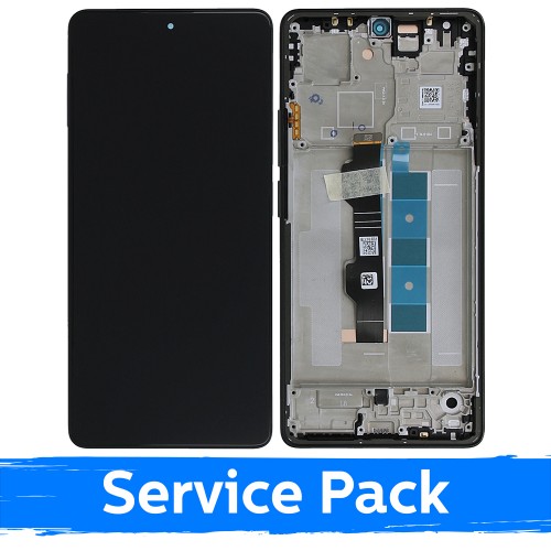 LCD ekraan ühilduv Xiaomi Poco M6 Pro 4G / Redmi Note 13 Pro 4G raamiga / must (sinine) / (Service Pack)