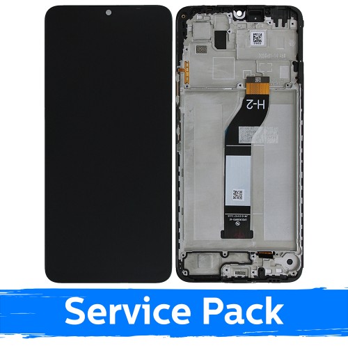 LCD ekraan ühilduv Xiaomi Redmi 13C 4G / Redmi 13C 5G / Poco C65 must raamiga (Service Pack)