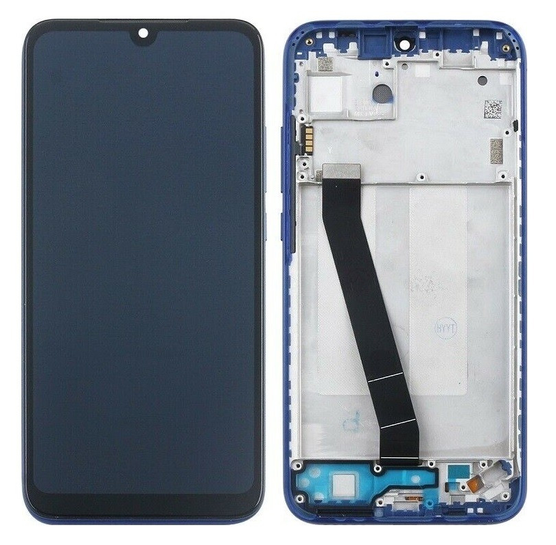 LCD screen Xiaomi Redmi 7 koos touch screen ja frame Sinine original (service pack)