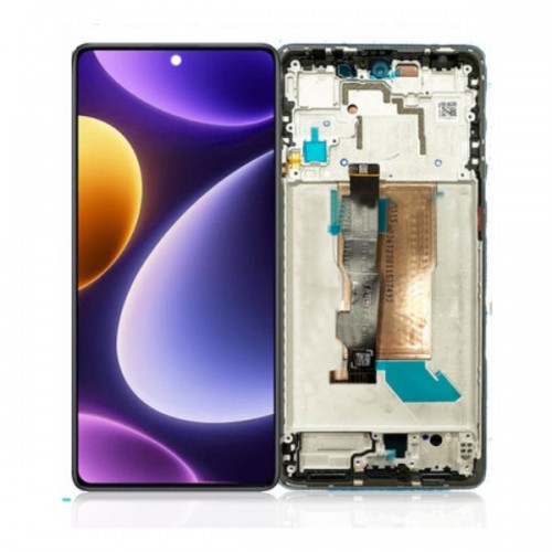 LCD ekraan ühilduv Xiaomi Poco F5 5G raamiga / must / HQ