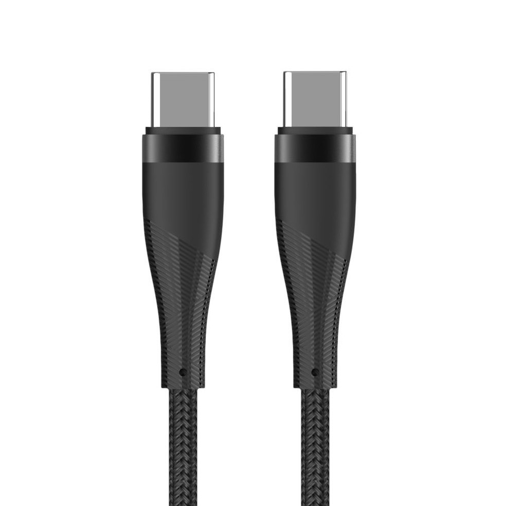Maxlife MXUC-08 kaabel USB-C - USB-C 1,0 m 100W must nailon