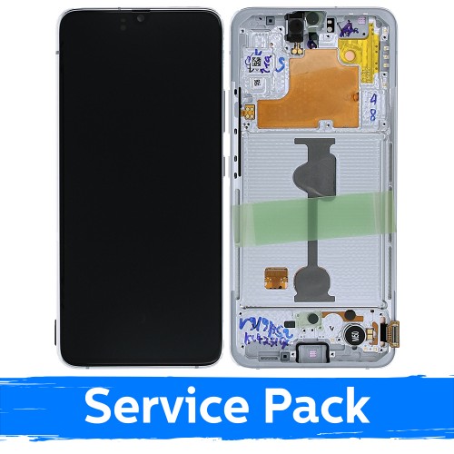 LCD ekraan ühilduv Samsung A908 A90 5G 2019 valge raamiga (Service Pack)