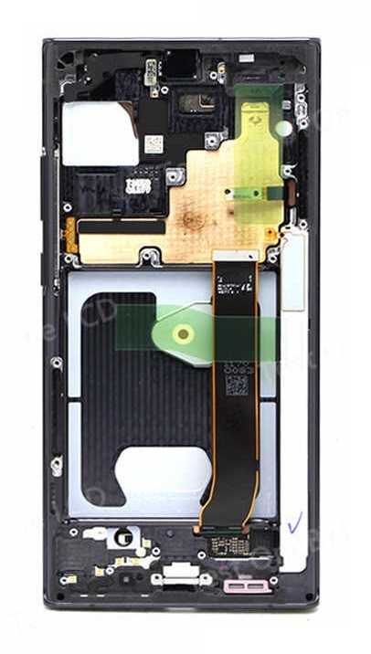 LCD ekraan Samsung N985/N986 Note 20 Ultra puuteekraani ja raamiga Mystic Black originaal (service pack)