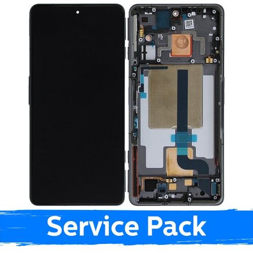 LCD ekraan ühilduv Xiaomi 11T (11T Pro) raamiga / Cyber Yellow / (Service Pack)