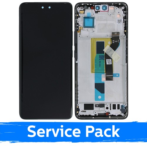 LCD ekraan ühilduv Xiaomi 13 Lite raamiga / Must / (Service Pack)