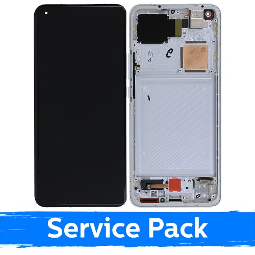 LCD ekraan ühilduv Xiaomi Mi 11 Ultra raamiga / Ceramic White / (Service Pack)