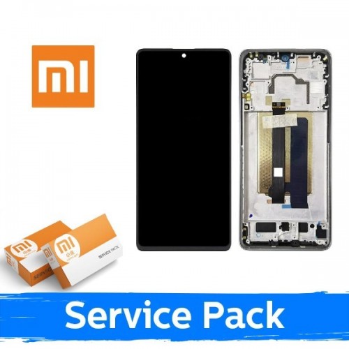 LCD ekraan ühilduv Xiaomi Poco X6 Pro 5G raamiga / must / (Service Pack)