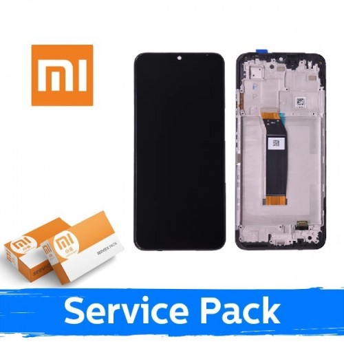 LCD ekraan ühilduv Xiaomi Redmi 10 5G must raamiga (Service Pack)