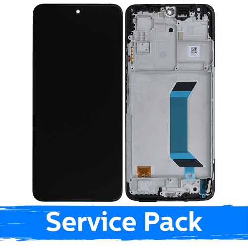 LCD ekraan ühilduv Xiaomi Redmi Note 12 4G must raamiga (Service Pack)