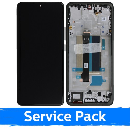 LCD ekraan ühilduv Xiaomi Redmi Note 13 Pro+ 5G raamiga / Midnight Black / (Service Pack)