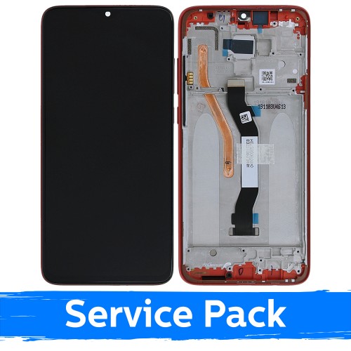 LCD ekraan ühilduv Xiaomi Redmi Note 8 Pro raamiga korallioranž (Service Pack)