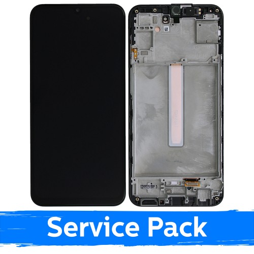 LCD ekraan ühilduv Samsung M346 M34 5G must raamiga (Service Pack)