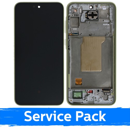 LCD ekraan ühilduv Samsung A356 A35 5G raamiga / Lemon / (Service Pack)
