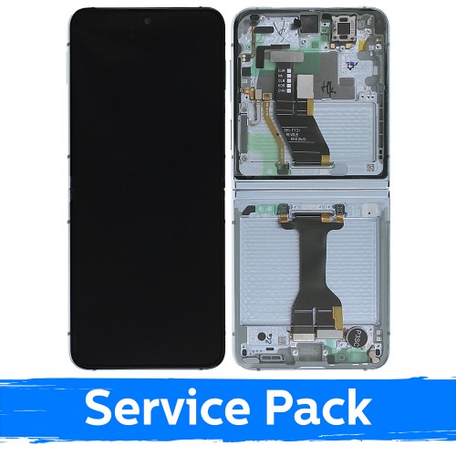 LCD ekraan ühilduv Samsung F731 Z Flip5 sisemine raamiga sinine (Service Pack)