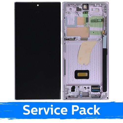LCD ekraan ühilduv Samsung S918 S23 Ultra raamiga / Lavender / (Service Pack)