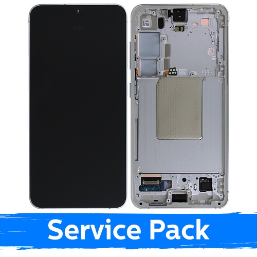 LCD ekraan ühilduv Samsung S921 S24 raamiga / Marble Grey / (Service Pack)