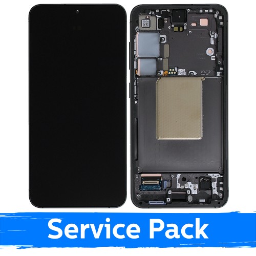 LCD ekraan ühilduv Samsung S921 S24 raamiga / Onyx Black / (Service Pack)