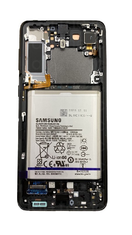 LCD ekraan Samsung G996 S21 Plus puuteekraani ja raamiga Phantom Black originaal (service pack)