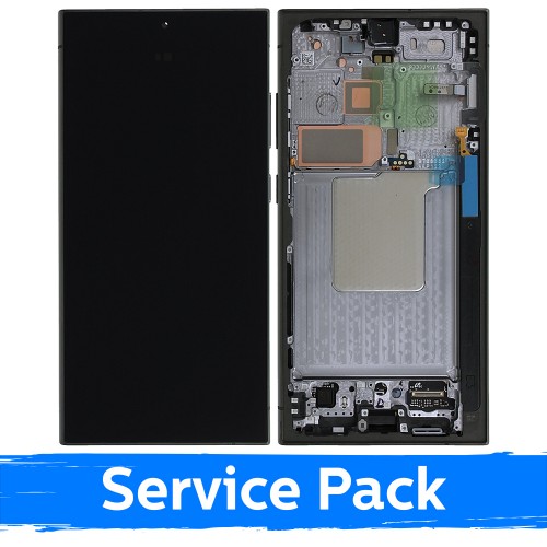 LCD ekraan ühilduv Samsung S928 S24 Ultra raamiga / Titanium Black (Blue / Green) / (Service Pack)