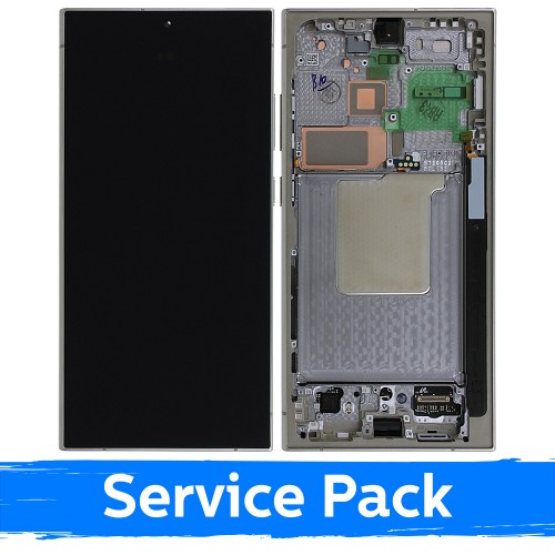 LCD ekraan ühilduv Samsung S928 S24 Ultra raamiga / Titanium Gray / (Service Pack)
