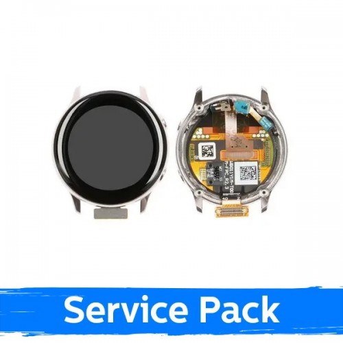 LCD ekraan ühilduv Samsung Watch Active 40mm raamiga / hõbedane / (Service Pack)