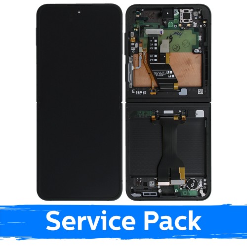 LCD ekraan ühilduv Samsung Z F741 Flip 6 raamiga / must / (Service Pack)