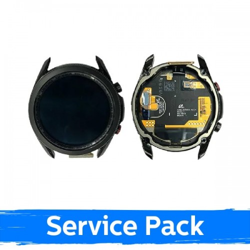 LCD ekraan ühilduv Samsung R845 (R840) Watch Classic 3 41mm raamiga / Mystic Black / (Service Pack)