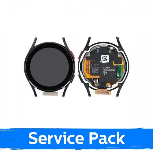 LCD ekraan ühilduv Samsung R860 Watch 4 40mm raamiga / must / (Service Pack)