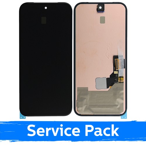 LCD ekraan ühilduv Google Pixel 8A must raamiga (Service Pack)