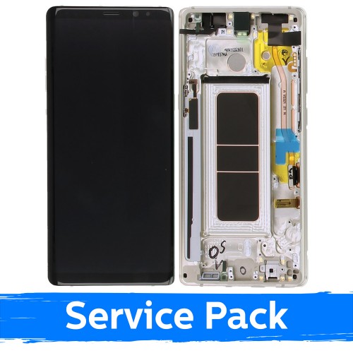 LCD ekraan ühilduv Samsung N950 Note 8 raamiga / Maple Gold / (Service Pack)