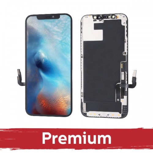 LCD ekraan ühilduv iPhone 12 / 12 Pro must (Hard OLED / Premium) /*Removable IC*/