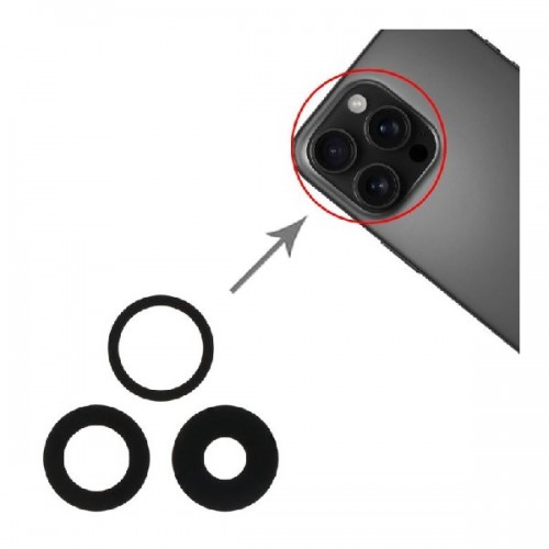 Tagakaamera lääts ühilduv Apple iPhone 16 Pro / 16 Pro Max tagakaamera lääts (3tk)
