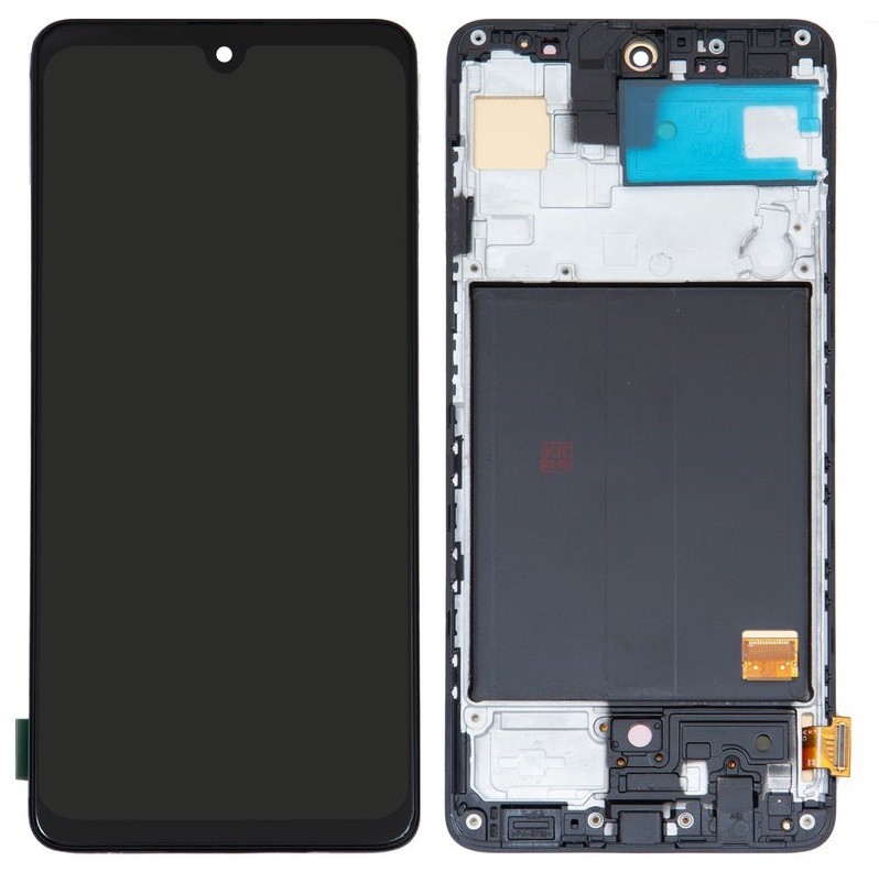 LCD screen Samsung A515 A51 2020 koos touch screen ja frame Must original (used Grade A)