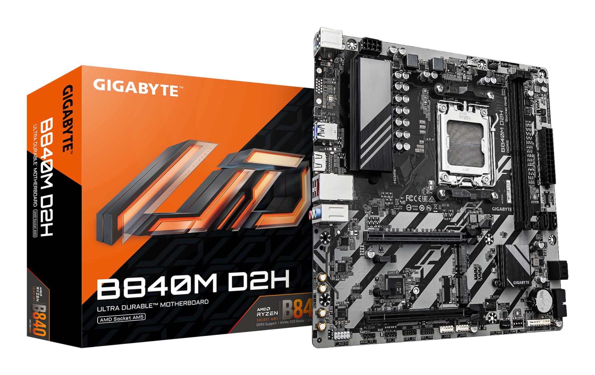 Emaplaat GIGABYTE AMD B840 Socket AM5 Micro-ATX DDR5 2 pesa