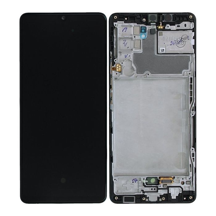 LCD screen Samsung A426 A42 5G 2021 koos touch screen ja frame Must original (service pack)