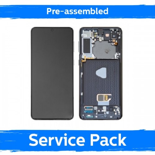 LCD ekraan ühilduv Samsung G996 S21 Plus raamiga / Phantom Violet / (Eelkokku pandud Service Pack)