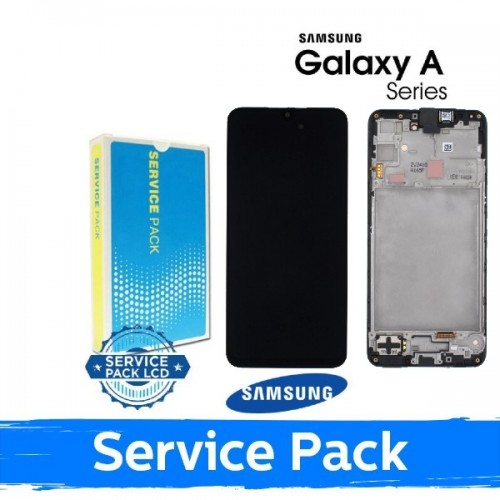 LCD ekraan ühilduv Samsung A165 A16 4G must raamiga (Service Pack)