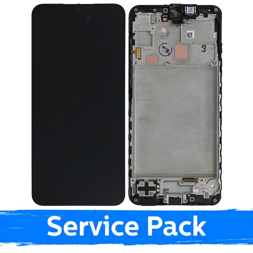 LCD ekraan ühilduv Samsung A166 A16 5G must raamiga (Service Pack)