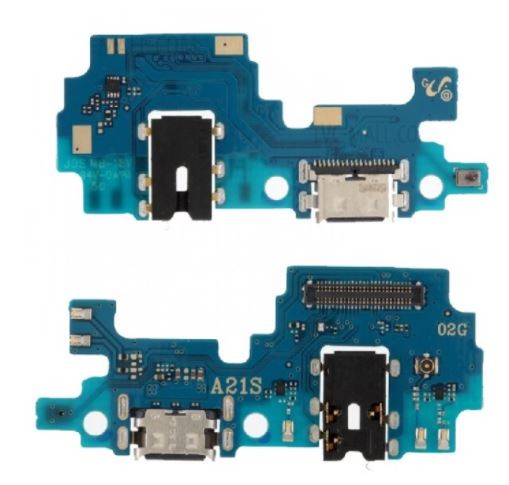 Flex Samsung A217 A21s 2020 jaoks plugin, microphone, headphone connector original (used Grade A)