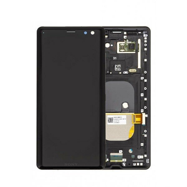 LCD ekraan Sony Xperia XZ3 H8416/H9436 puuteekraaniga raamiga must originaal (kasutatud Grade B)