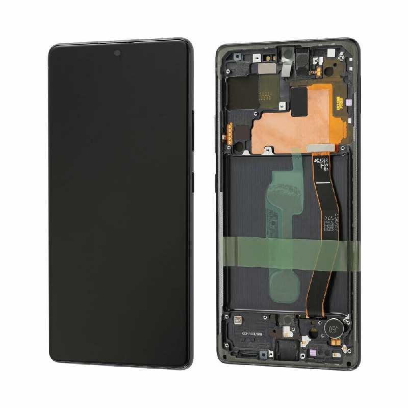 LCD screen Samsung G770F S10 Lite koos touch screen ja frame must original (used Grade A)