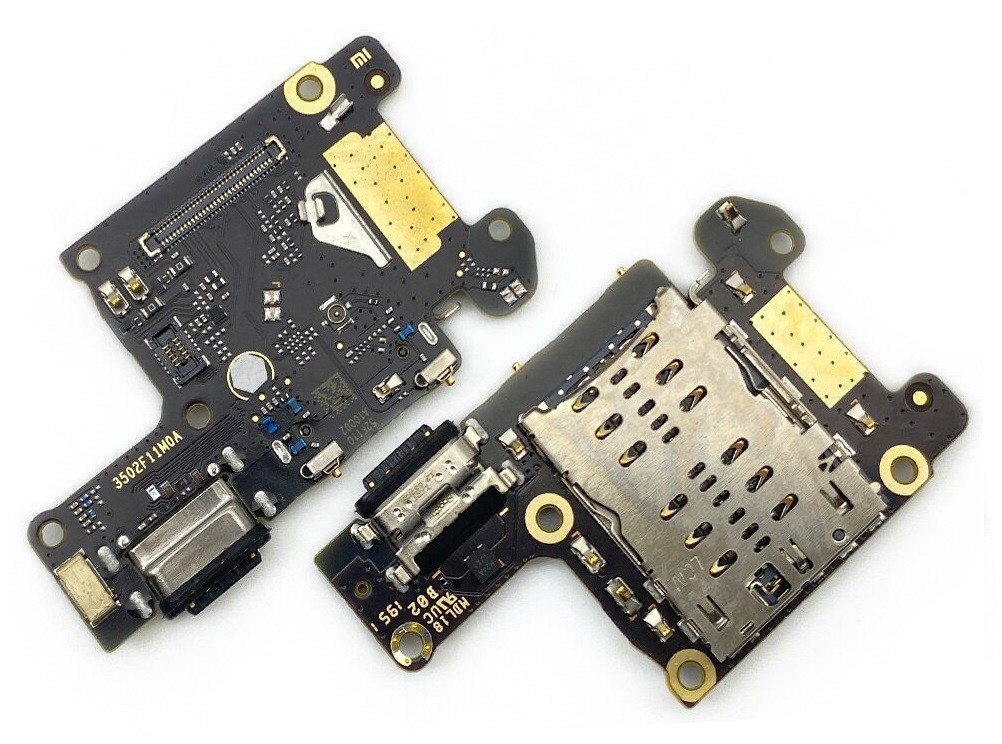 Flex Xiaomi Mi 9T/9T Pro/Redmi K20/K20 Pro/F10 koos charging connector ja microphone, SIM card contact ORG